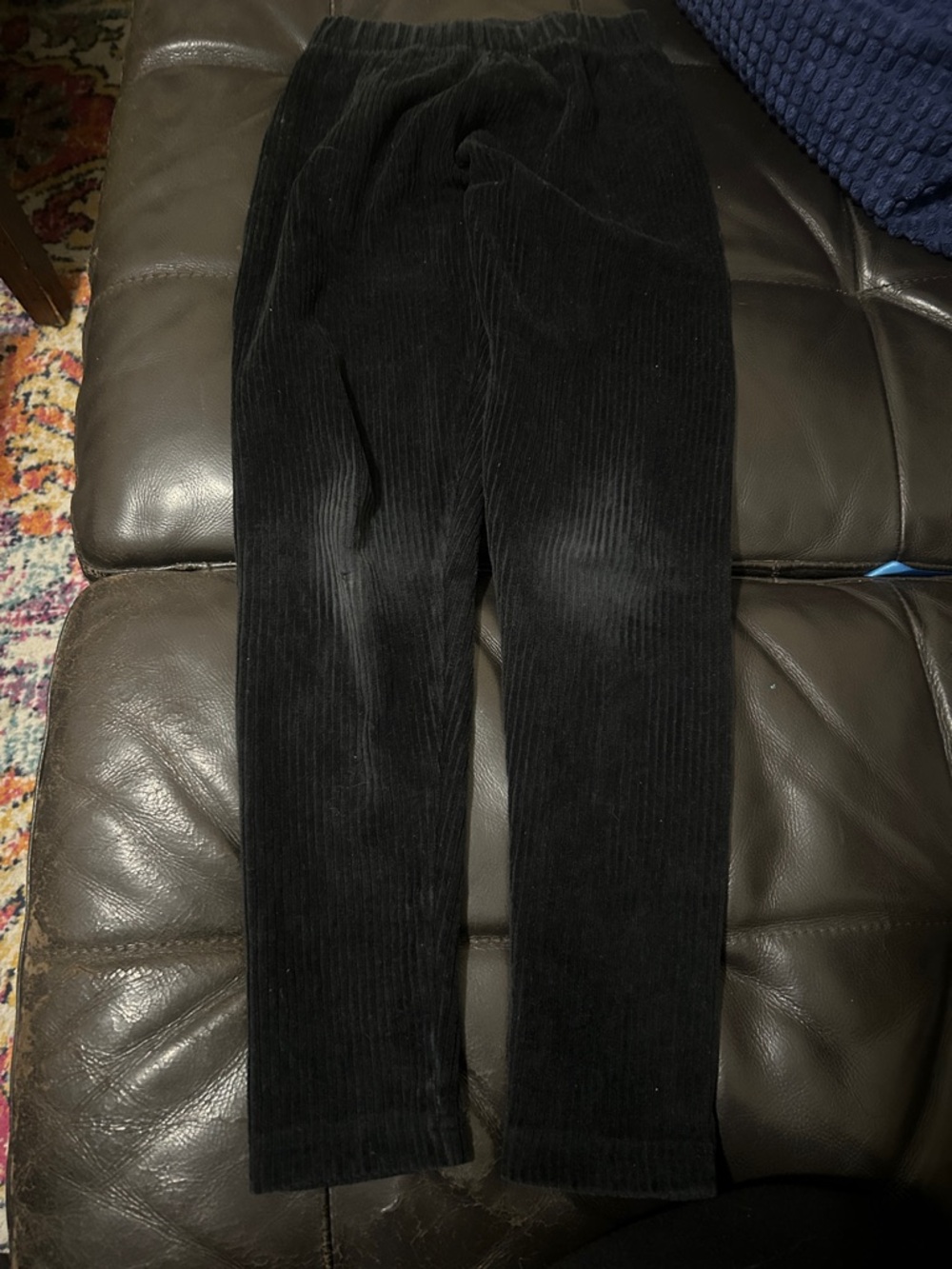 Hanna Andersson Black Ribbed Corduroy Leggings